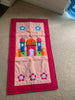 Kids Prayer mat - Pink border - Mosque & flower