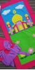 Kids prayer mat - Pink border , mosque & flowers